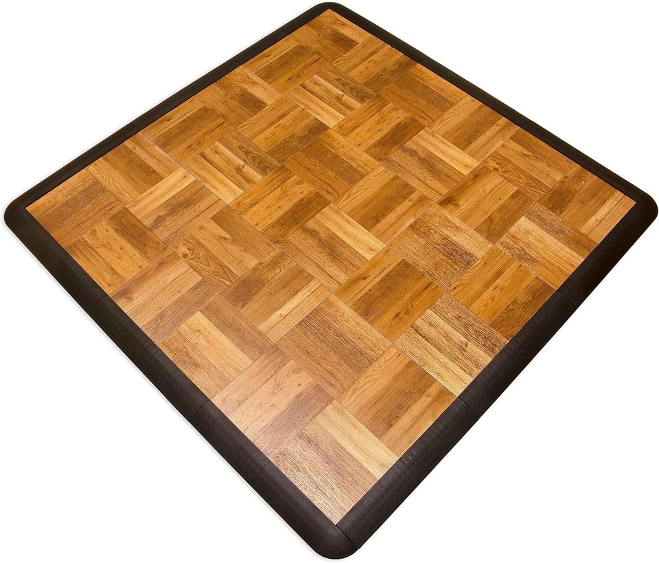 100% Waterproof 3' x 3' Interlocking Dance Floor Kit - Easy Snap Installation - Image 4 of 4