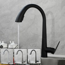 Black Kitchen Faucets 360 Swivel Spout Pull Down Spray Mixer Single Handle Tap
