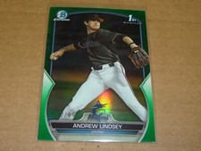 2023 Bowman Chrome ANDREW LINDSEY GREEN REFRACTOR ROOKIE MARLINS /99 N1001