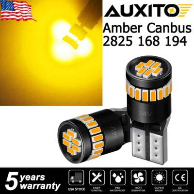For Honda CR-V 2005-2014 Amber Error Free LED Front Side Marker Light Bulbs 168