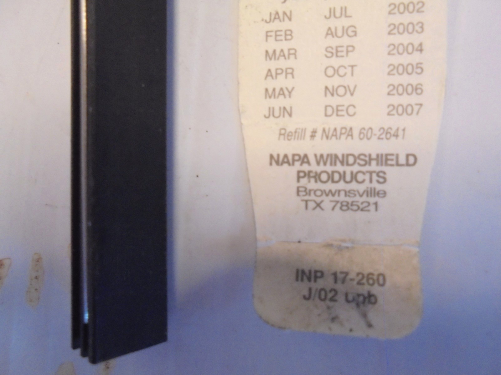 602641 NAPA Windshield Wiper Blade RefillTeflon Refill Left,Front