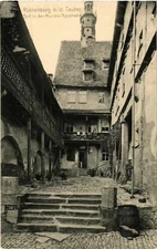 CPA AK Rothenburg- Hof in der Marien Apotheke GERMANY (940958)