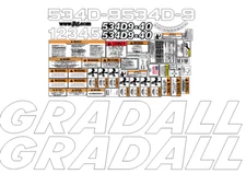 Gradall 534D9-40 Decal Kit - 0544001 to 0644118 7 YEAR VINYL!