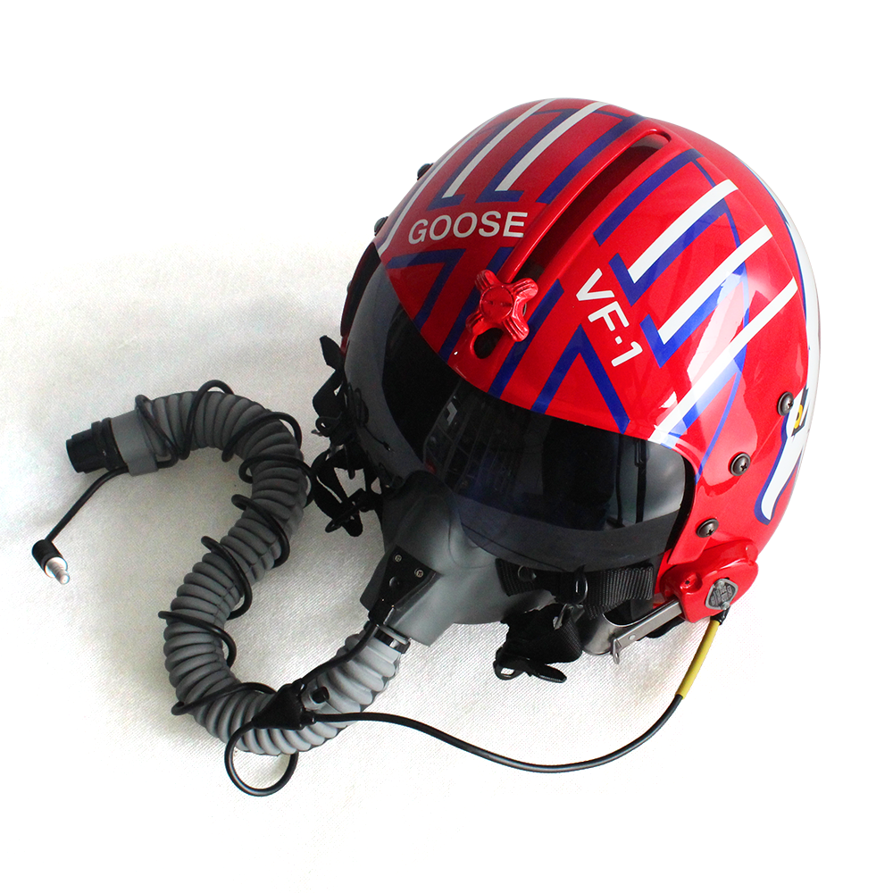 パイロットヘルメット HGU33-P 1/8 エアフォース HGU-33 Top Gun Goose V.2 Flight Pilot Helmet Movie Prop + MBU