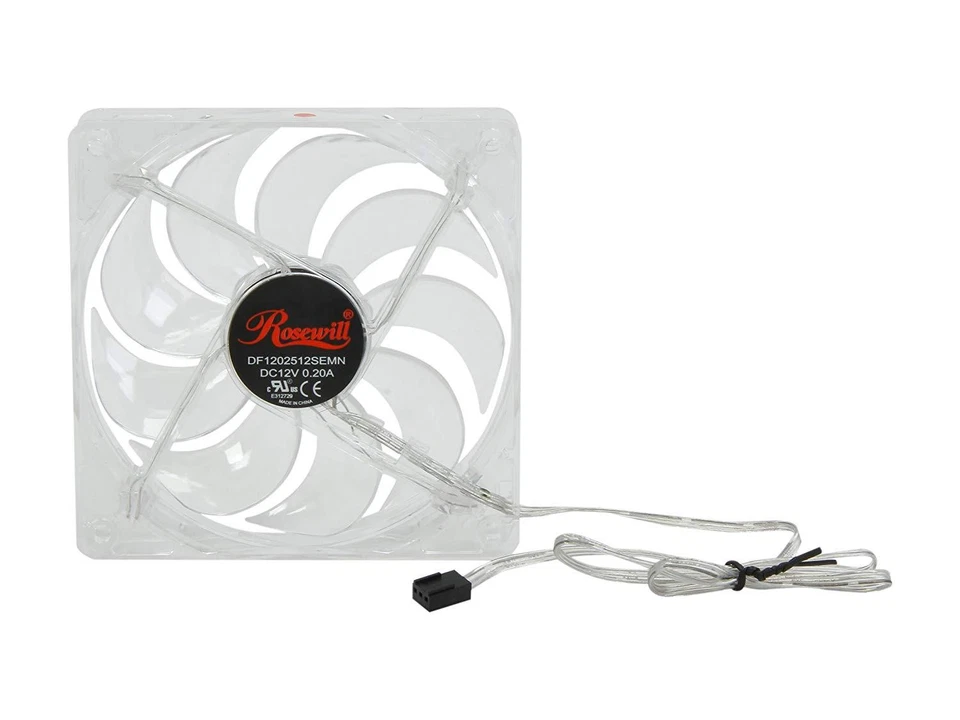 Rosewill - RFTL-131209R - 120mm Computer Case Fan Transparent Frame Red LED - Image 2 of 4