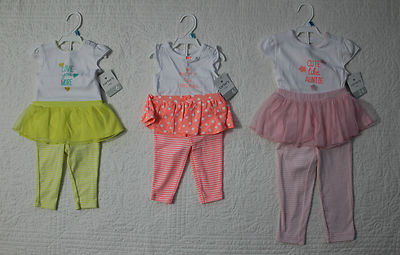 NEW CARTERS GIRLS PIECE SET TUTU PANTS BODYSUIT VARIOUS STYLES SIZES 