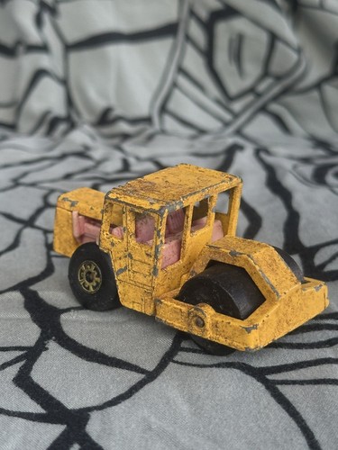 Rodillo de carretera Matchbox Bomag Diecast vintage años 70 Die Cast Steam Roller Teactor