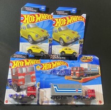 2024 Hot Wheels Transformers Bumblebee VW Optimus Prime Track Fleet Lot Of 4