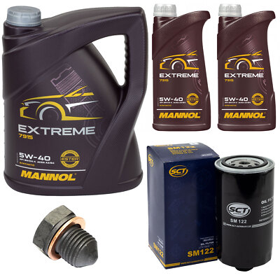 Komplettes Wartungsset Mit Motoröl 5W-40 - Ölfilter Und Ablassschraube