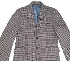 Vintage 1970s Georgtown 2 Piece Polyester Suit Mens Made In The USA Talon Hook.