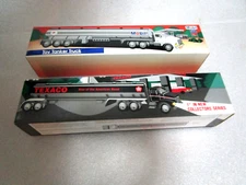 2 Toy 14" Gasoline Tanker Trucks Mobil 1993 Texaco 1994 Lights and Sounds