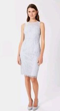 Hobbs Adela Dress RRP £269 Wedding Party Prom Evening Blue Size 6 Xs Shift