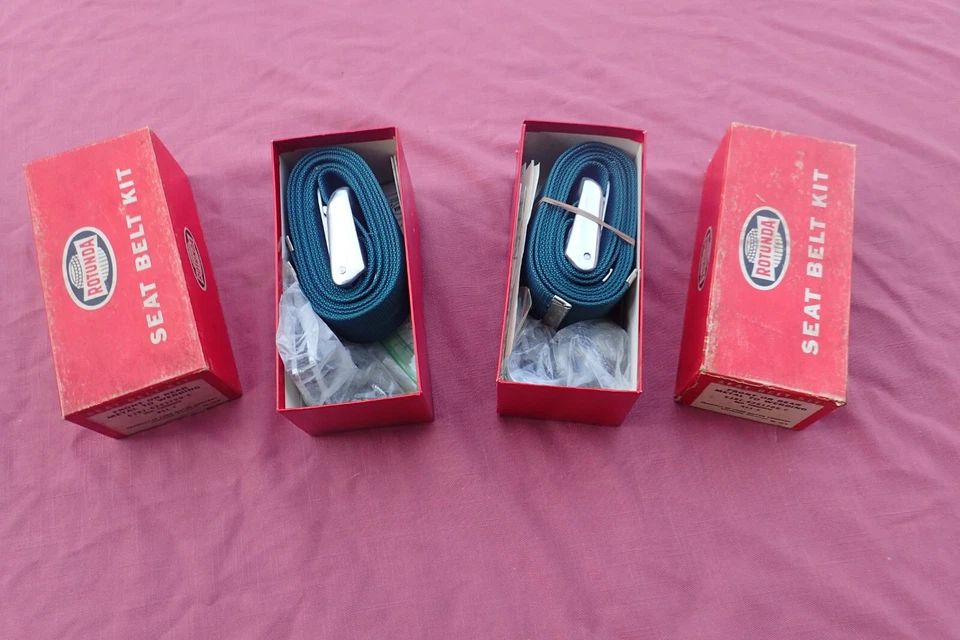 1955-64 Ford, комплекты ремней безопасности Mercury, бирюзовые, новые из старых запасов! Rotunda C3RZ-6261200-C - Изображение 3 из 4