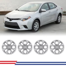 15" Hubcap Wheel Covers Compatible with 2009-2019 Toyota Corolla 15'' Hub Cabs