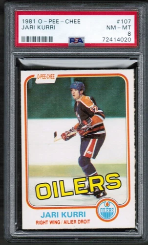 1981 82 OPC O-Pee-Chee #107 Jari Kurri Rc Rookie PSA 8 Nm-Mt