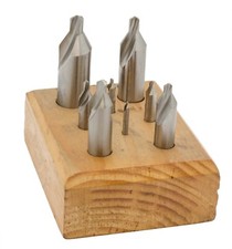 8 Piece HSS Center Drill Countersink Set 1 to 8 High Speed Steel Made In USA