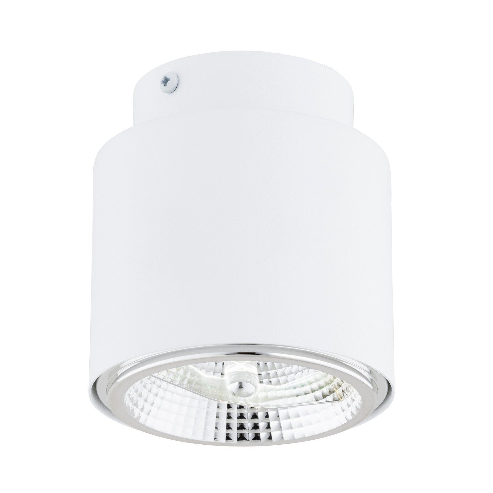 Plafoniera Moderna 1 Luce Faretto Nano In Acciaio Bianco