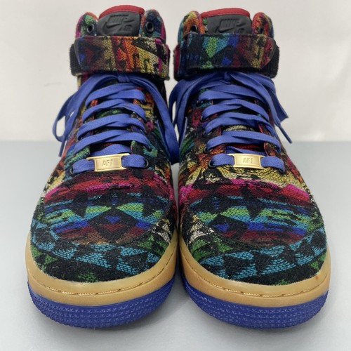Nike Pendleton Wool Air Force 1 One AF1 NikeID Sneakers Aztec Colorful Mens 6.5 - Picture 4 of 17