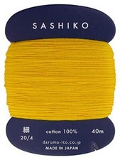 Yokota Daruma Sashiko Thread Thin Card Roll Col.204 Sunflower 40m 01-2400