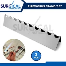 2 Pcs Fireworks Stainless Tool & Glass Rod Rest 10 Slots 7-1/2" Lampworking Bead