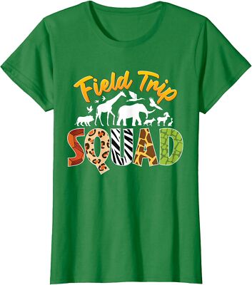 Zoo Field Trip Squad Matching Teacher Students Ladies' Crewneck T-Shirt