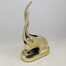 Brass Monogram Address Seal Embosser Desktop Press Made in Hong Kong no Plates
