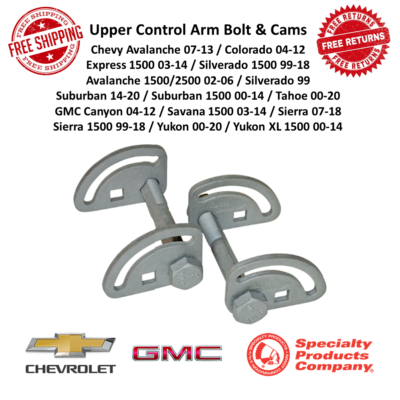 SPC Upper Control Arm Bolt & Cams For Chevy Silverado, Express