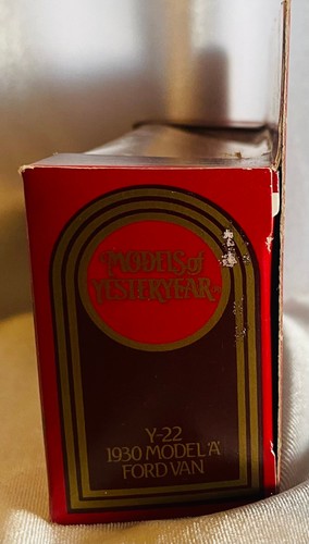 Ford Matchbox Yesteryear Edición Limitada Y22 1930 Modelo A Van Spratt's - Imagen 2 de 3