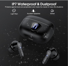 Wireless Earbuds, Bluetooth 5.4 Headphones HiFi Stereo 48H, LED Display