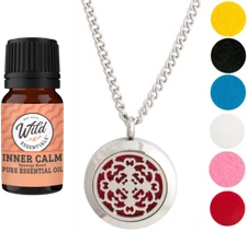 Cross 316L Surgical Stainless Steel Aromatherapy Diffuser Locket  Inner Calm Oil