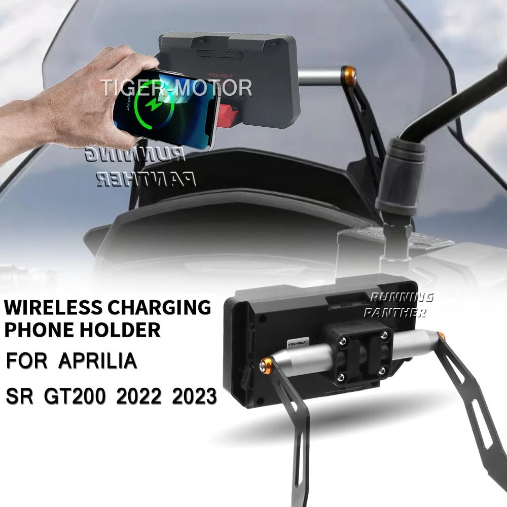 For Aprilia SR GT 200 2022 2023 Wireless Charging Phone Holder Kits GPS Mounts