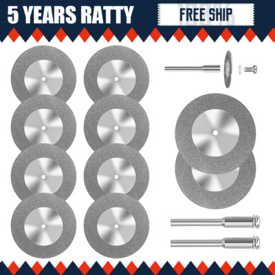 10x50mm Mini Diamant Trennscheibe Schneidscheiben 3mm Schaft für Metall Fliesen