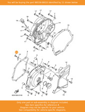 YAMAHA Screw, Pan Head, 9851N-06010 OEM YBR125