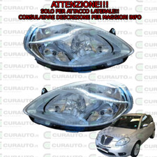 COPPIA FARI PROIETTORI FANALI ANT Sx DX PER LANCIA YPSILON MUSA 09/2006>07>H7/H3