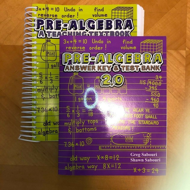 Teaching Textbook PreAlgebra 2.0 Student Book and Andwer Key/Test Bank