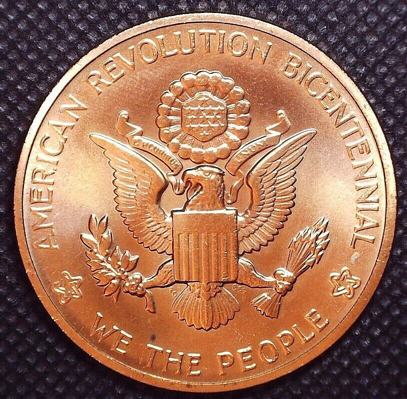 1776-1976 Copper/ Bronze Coin Medal American Revolution