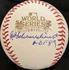 RARE Red Schoendienst HOF PSA/DNA Authentic Signed 2011 World Series Baseball