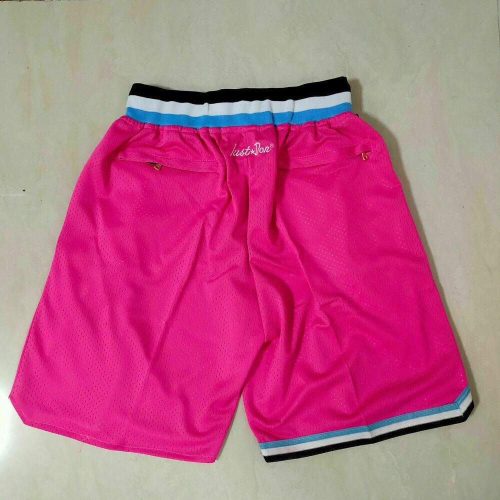 NEW Miami Heat Vintage Men’s Pink Basketball Shorts With Pockets Size