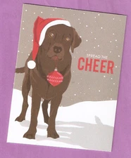 Labrador Retriever Lab Christmas Cards Box of 10 Spread the Cheer Santa Hat