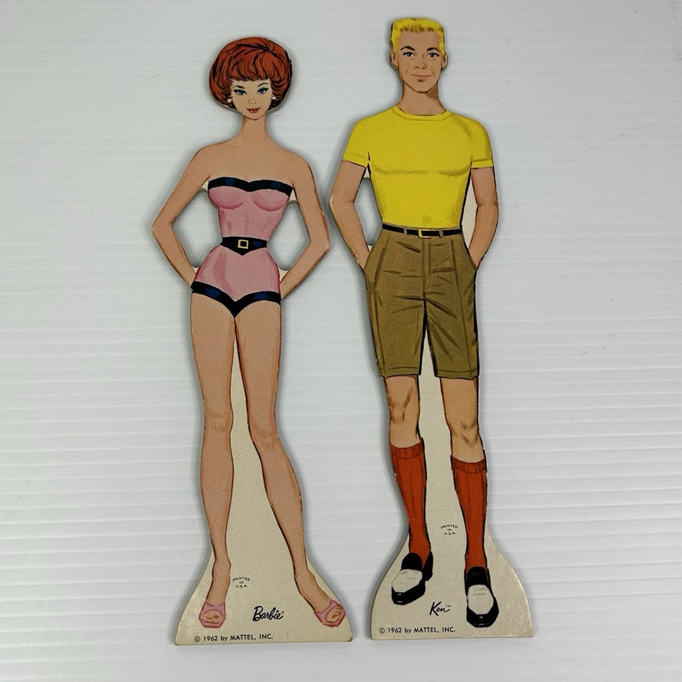 Vintage 1962 Barbie & Ken Stand-Up Dolls Paper Rare Near Complete Mattel - Image 3 of 4