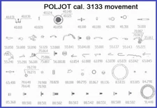 Poljot Chronograph 3133, Movement Spare Parts, Movement Spare Parts (€5 - €19.99)