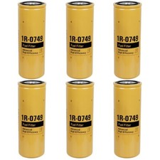 6 Pack New Filter For Cat 1r-0749 Fuel Filter For Caterpillar 1r0749