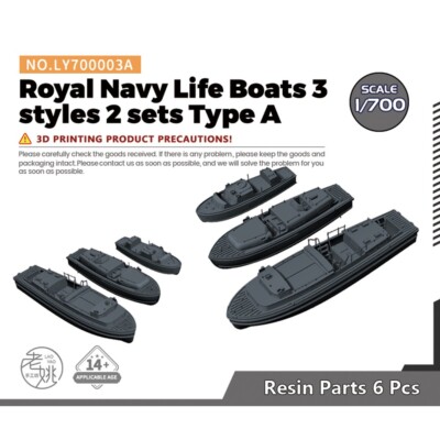 Yao's Studio 1/700 Model Parts Royal Navy Life Boats 3 styles 2 sets Typy A