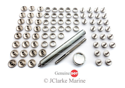 25 Stck. - Bootsabdeckung / Baldachin Snap Befestiger Edelstahl Leinwand zum Schrauben Kit & Werkzeuge