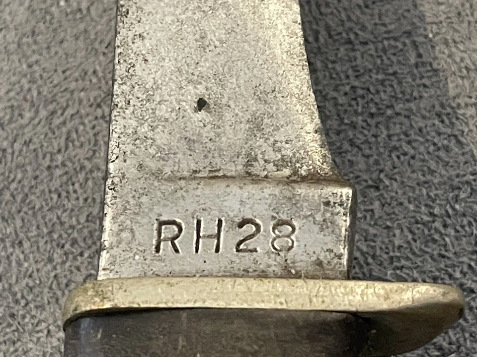 Antiguo cuchillo de caza Remington DuPont RH28 funda original de 1920-1930--1380,23 Foto 4 de 4