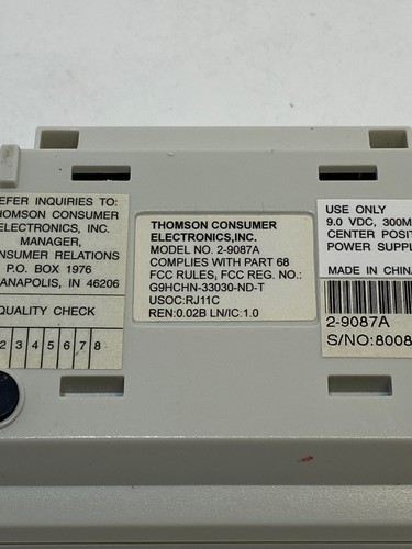 🐞 DZWONEK PACYFICZNY TELEFON CZEKAJĄCY IDENTYFIKATOR DZWONIĄCEGO MODEL NR 2-9087A /PAC EUC WORKS M7 - Zdjęcie 6 z 6