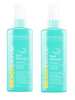 2x John Frieda Beach Blonde Sea Waves Salt Spray Texturizes tousled style 5oz EA