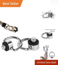 Stainless Steel D Ring Screw Hinged Holder Camera Fixing Screw 1/4"-20 Thread...