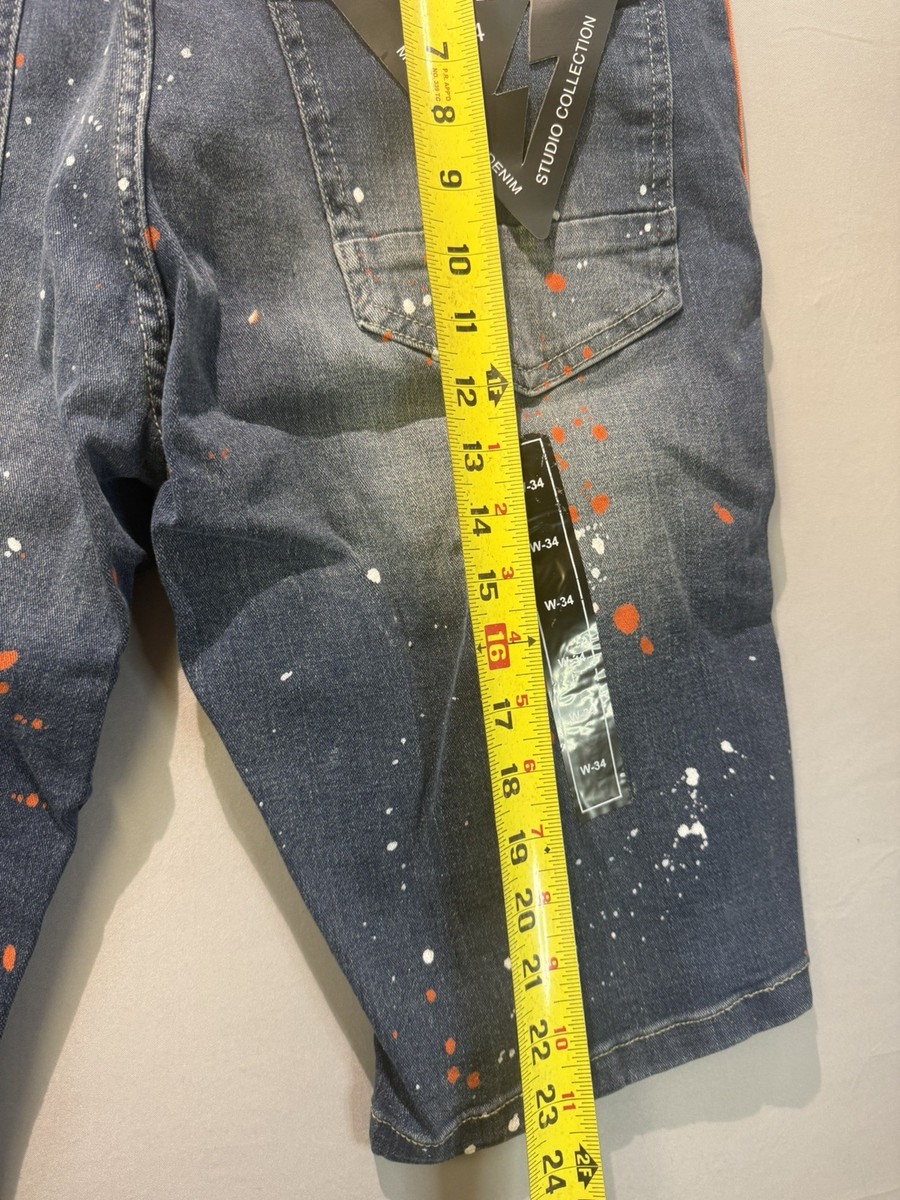 パンツ spark Spark Men's Denim Studio Collection Distressed Paint Splatter