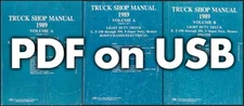 1989 Ford Truck Shop Manual 6 Book Set on USB F150 F250 F350 Bronco Van Service